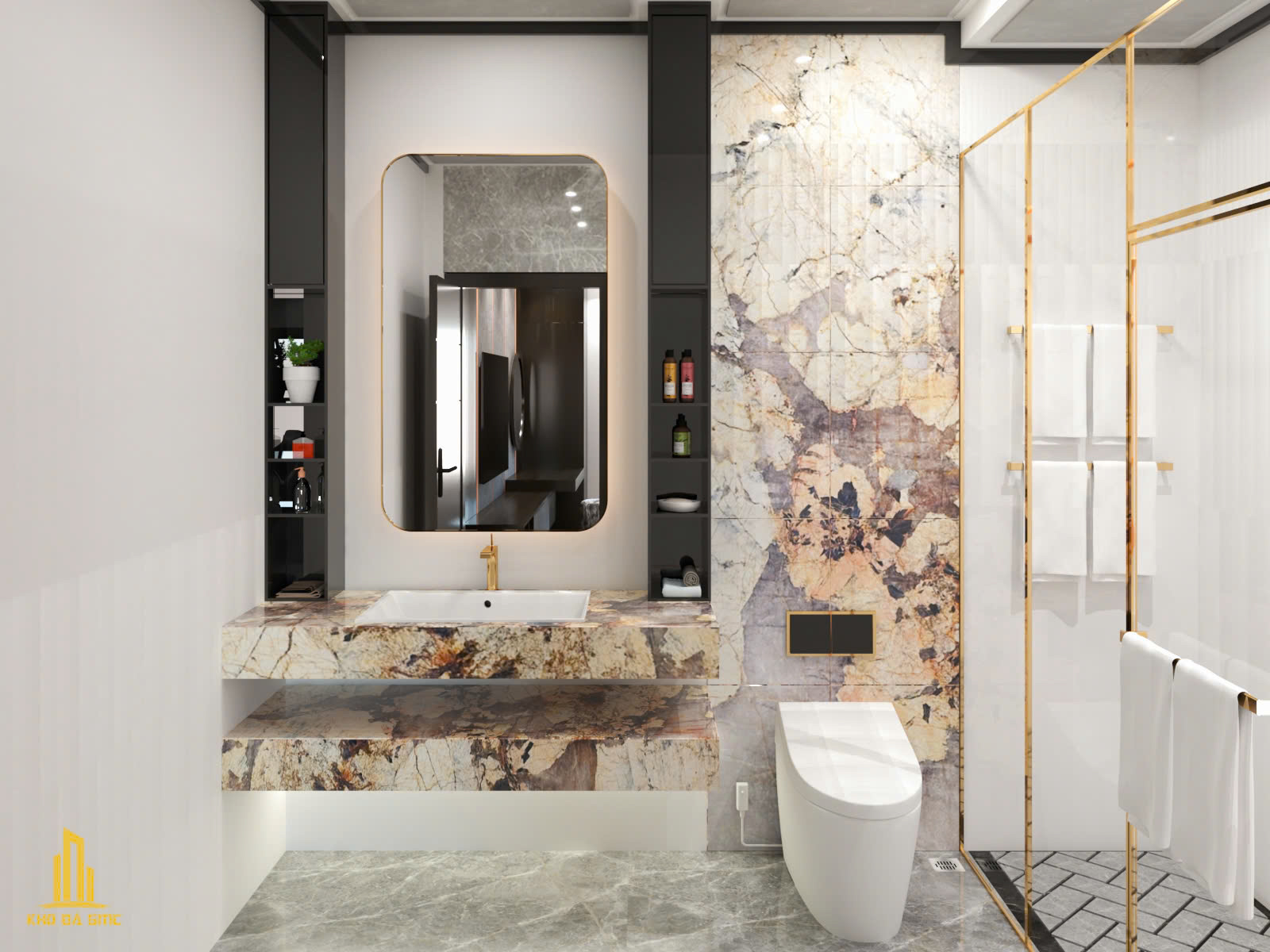 Tranh đá tự nhiên Patagonia Red Gold cao cấp