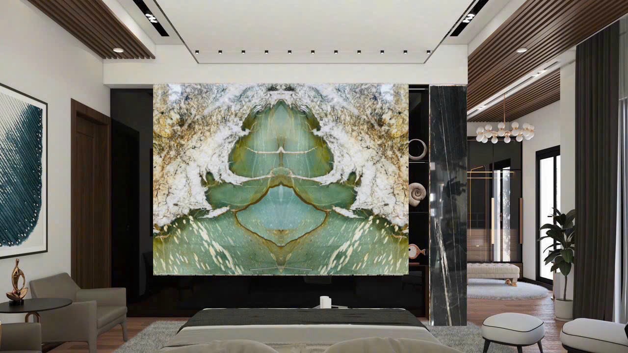 Tranh đá Phonix Green Patagonia cao cấp