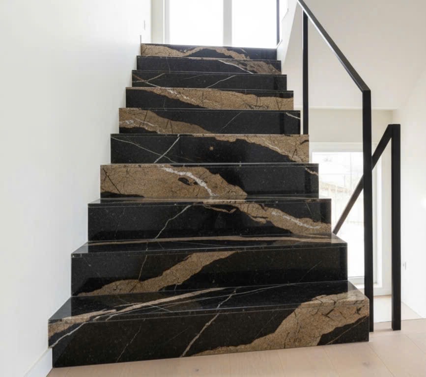 Tranh đá Carrara Black Granite cao cấp
